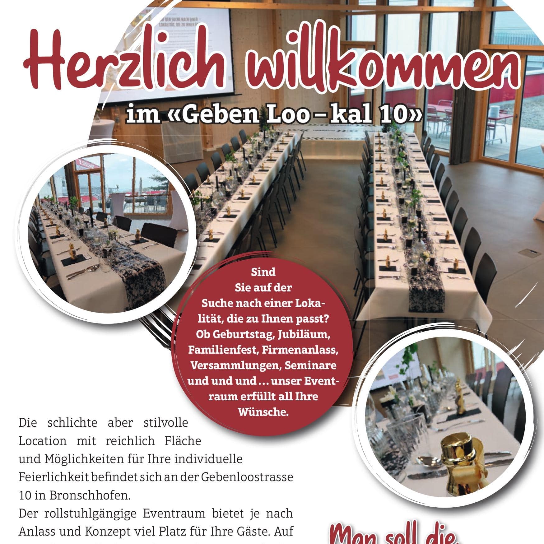 Herzlich willkommen im Geben Loo-kal 10